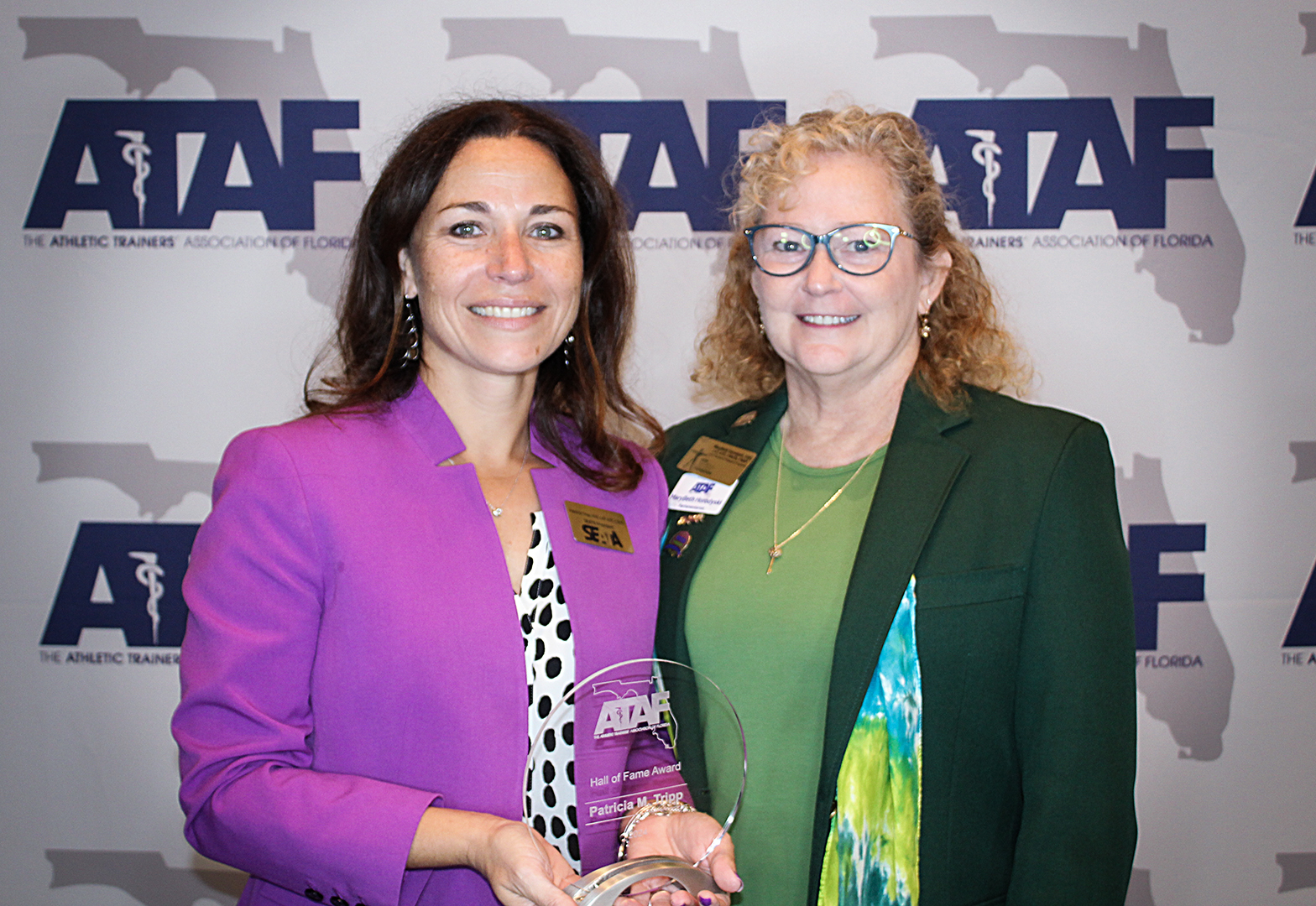 PATTIE TRIPP INDUCTED INTO ATHLETIC TRAINERS’ ASSOCIATION OF FLORIDA HALL OF FAME